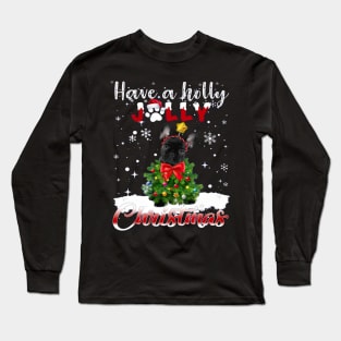 French Bulldog Have A Holly Jolly C hristmas Long Sleeve T-Shirt